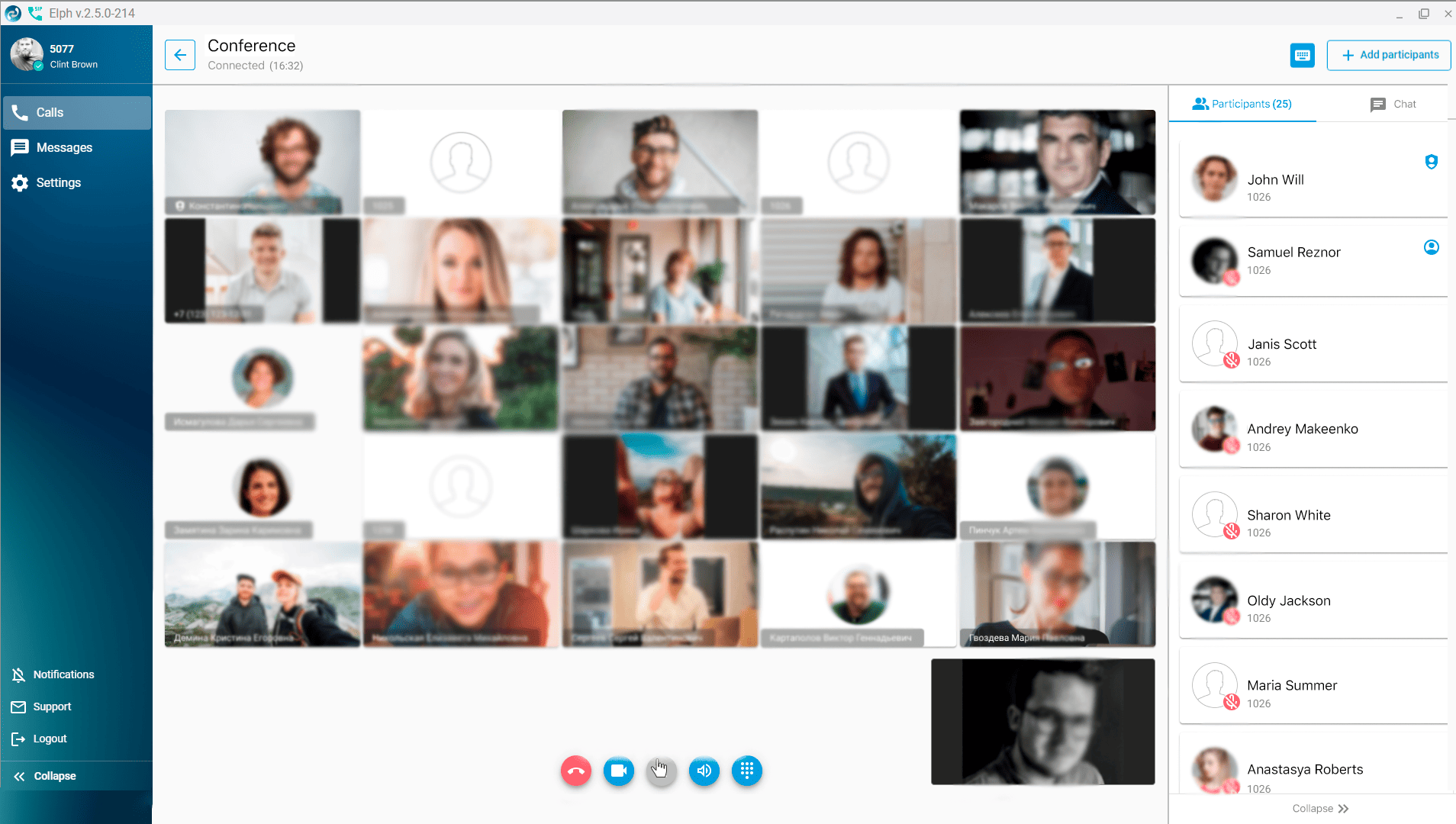 Videoconference in Elph Desktop